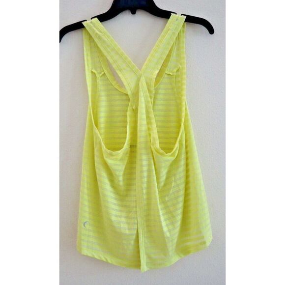 Zyia Active Women’s Sz Medium Yellow Lemon Nimbus Split Back Tank Top - Picture 2 of 6